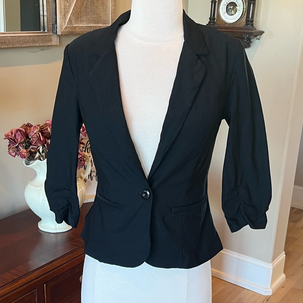 Black Suit Jacket Blazer fits XS
